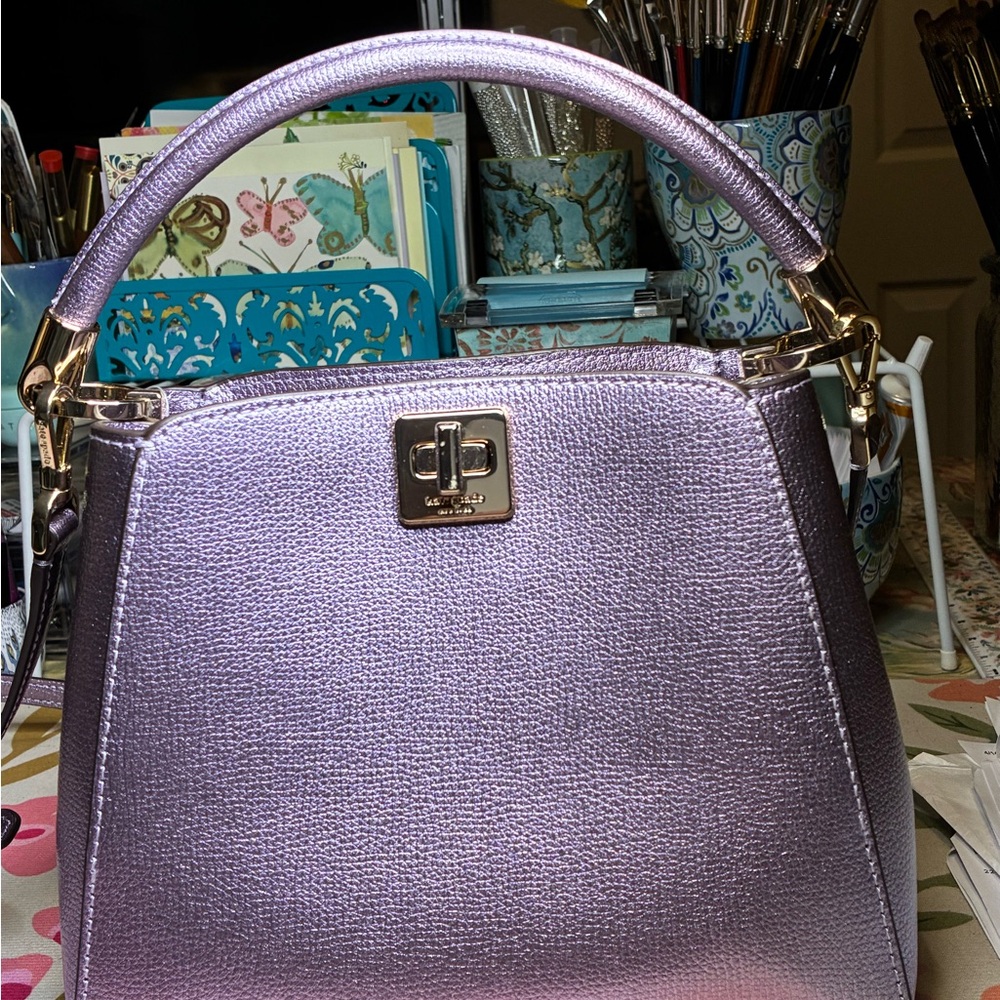 SALE Great Small Kate Spade lavender leather satchel/crossbody.